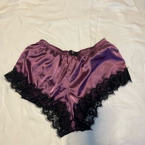 Purple silky shorts